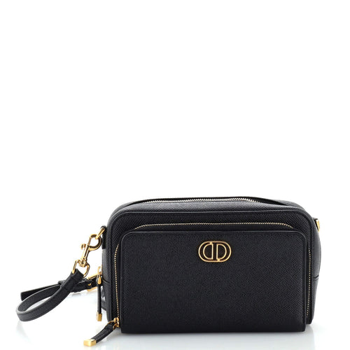 Dior Caro Double Pouch Crossbody Bag Leather