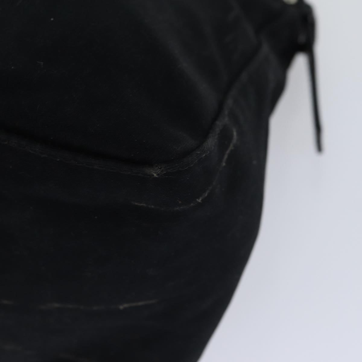 FENDI Mamma Baguette Shoulder Bag Nylon Black Silver87809