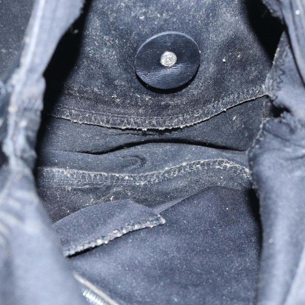 FENDI Mamma Baguette Shoulder Bag Nylon Black Silver87809