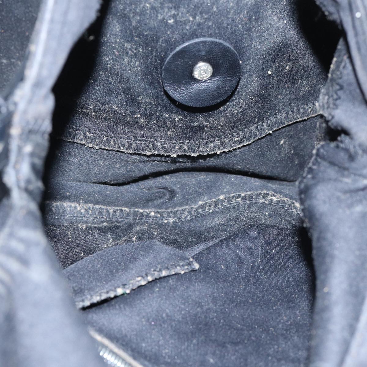 FENDI Mamma Baguette Shoulder Bag Nylon Black Silver87809