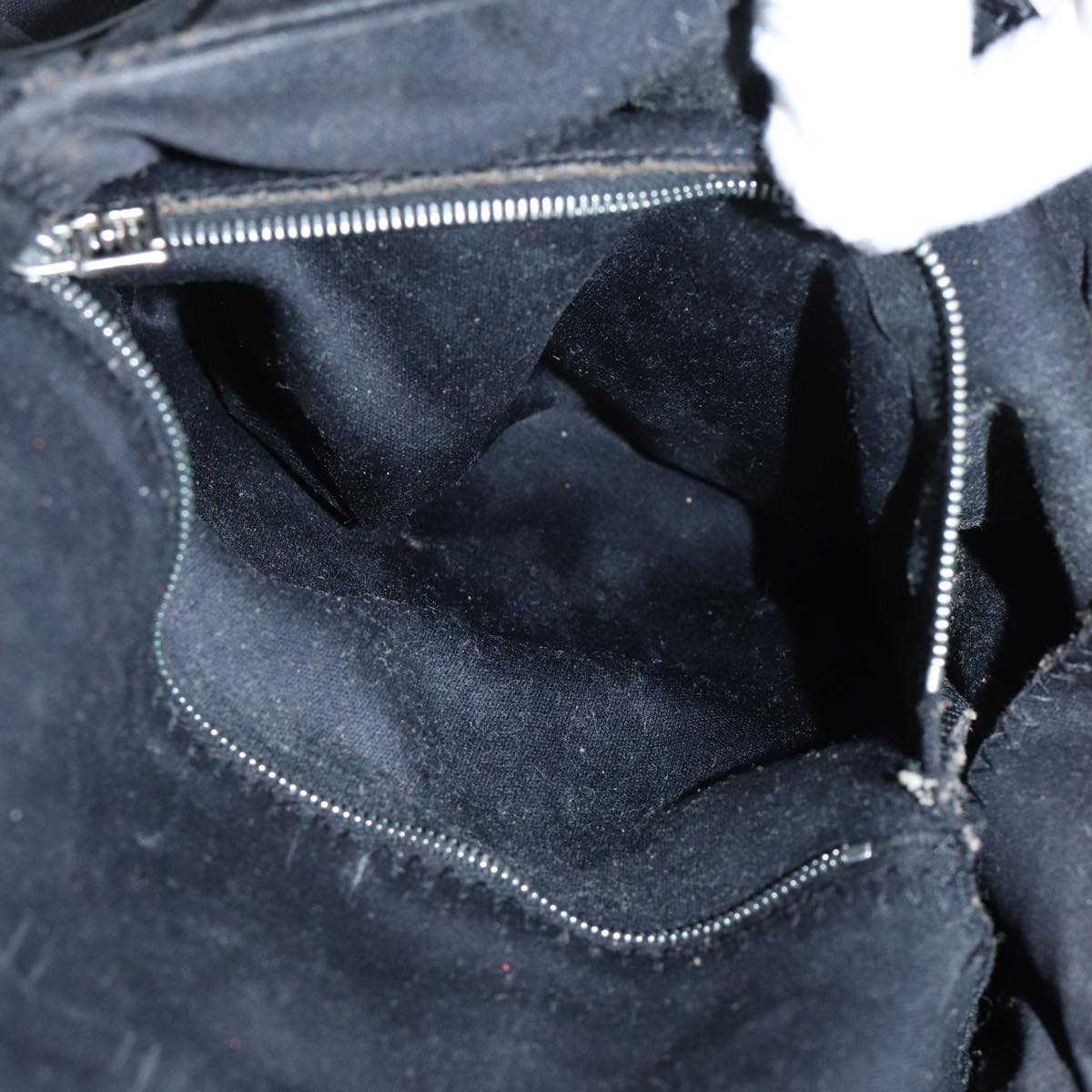 FENDI Mamma Baguette Shoulder Bag Nylon Black Silver87809