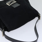 FENDI Mamma Baguette Shoulder Bag Nylon Black Silver87809
