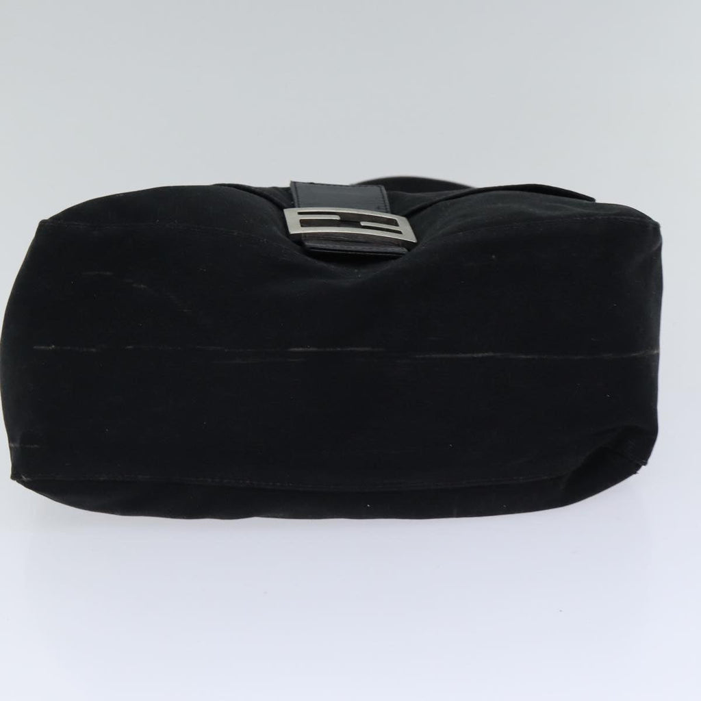 FENDI Mamma Baguette Shoulder Bag Nylon Black Silver87809