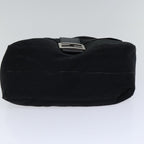 FENDI Mamma Baguette Shoulder Bag Nylon Black Silver87809