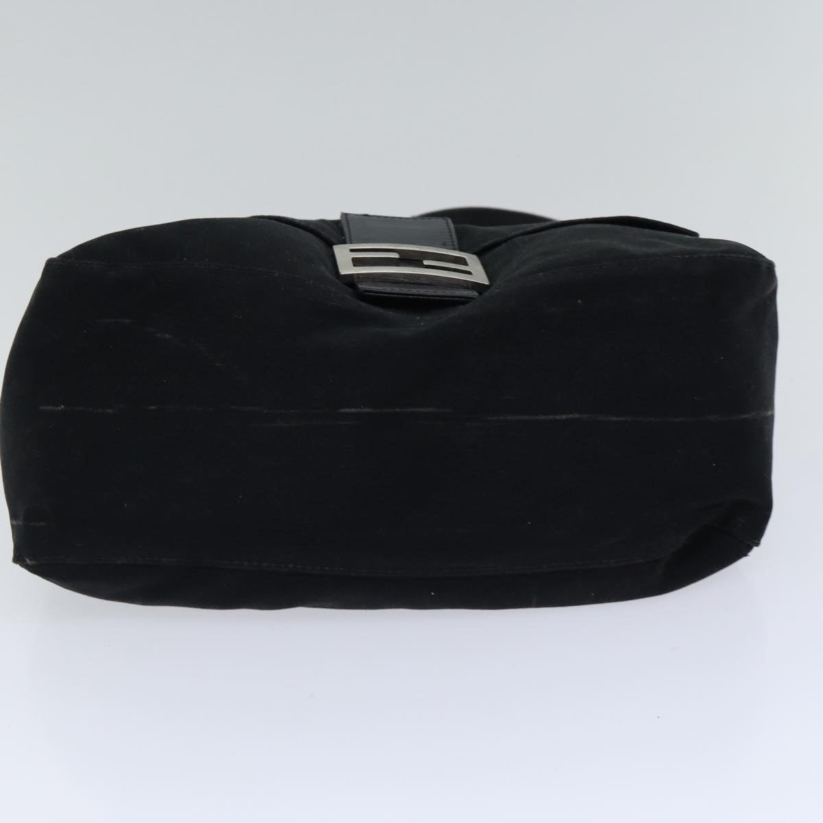 FENDI Mamma Baguette Shoulder Bag Nylon Black Silver87809