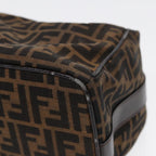 FENDI Zucca Canvas Vanity Pouch Brown Black Silver87877