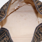FENDI Zucca Canvas Vanity Pouch Brown Black Silver87877