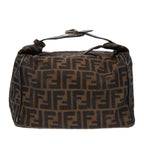 FENDI Zucca Canvas Vanity Pouch Brown Black Silver87877