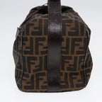 FENDI Zucca Canvas Vanity Pouch Brown Black Silver87877