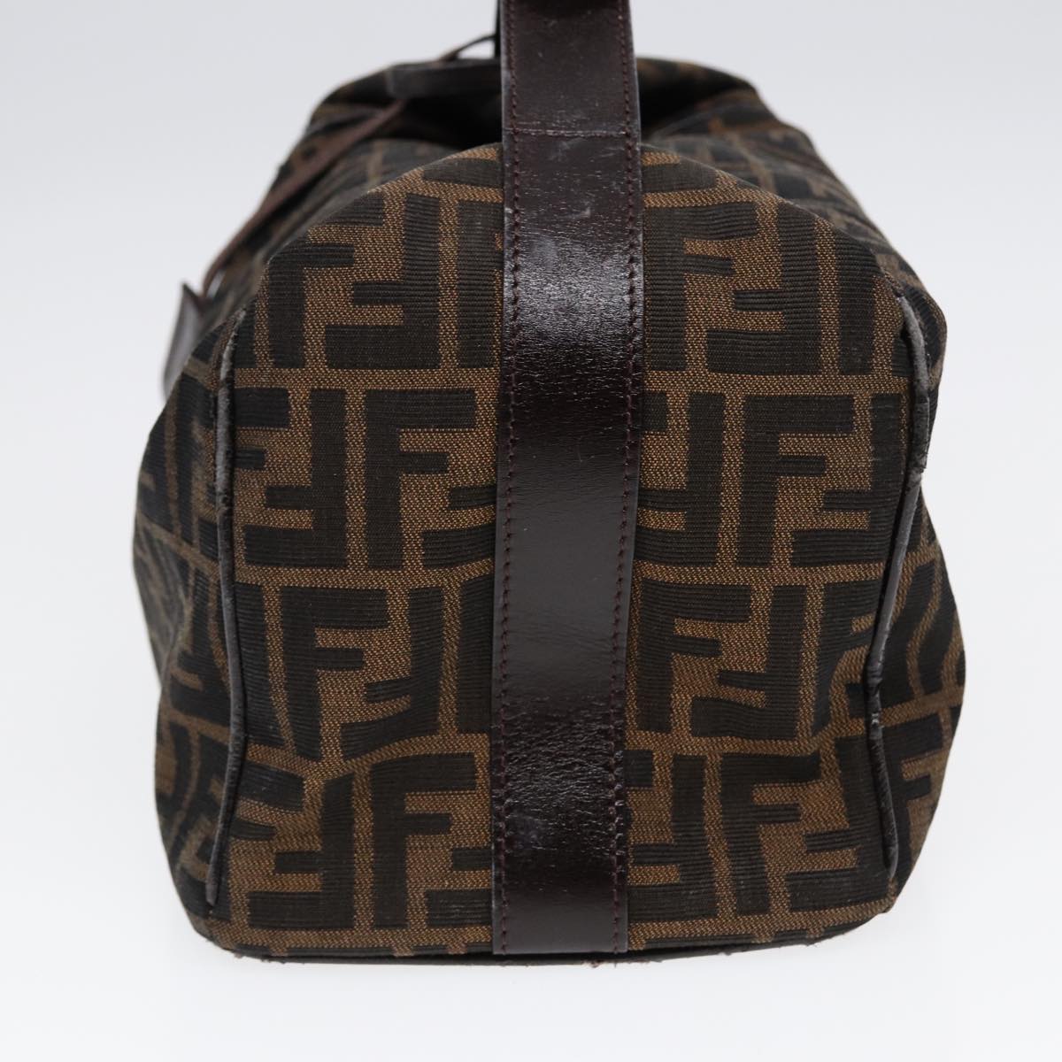 FENDI Zucca Canvas Vanity Pouch Brown Black Silver87877