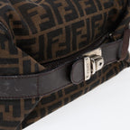 FENDI Zucca Canvas Vanity Pouch Brown Black Silver87877