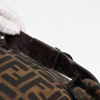 FENDI Zucca Canvas Vanity Pouch Brown Black Silver87877