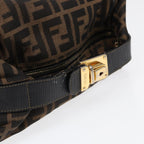FENDI Zucca Canvas Vanity Pouch Brown Black gold87878