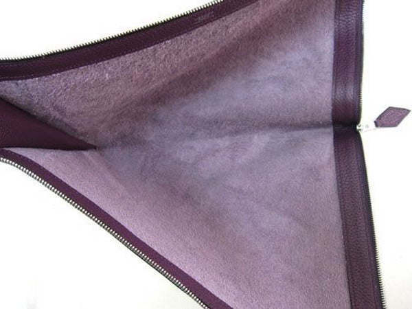 Hermes Wallet H1131 Ladies Cow Leather Purple