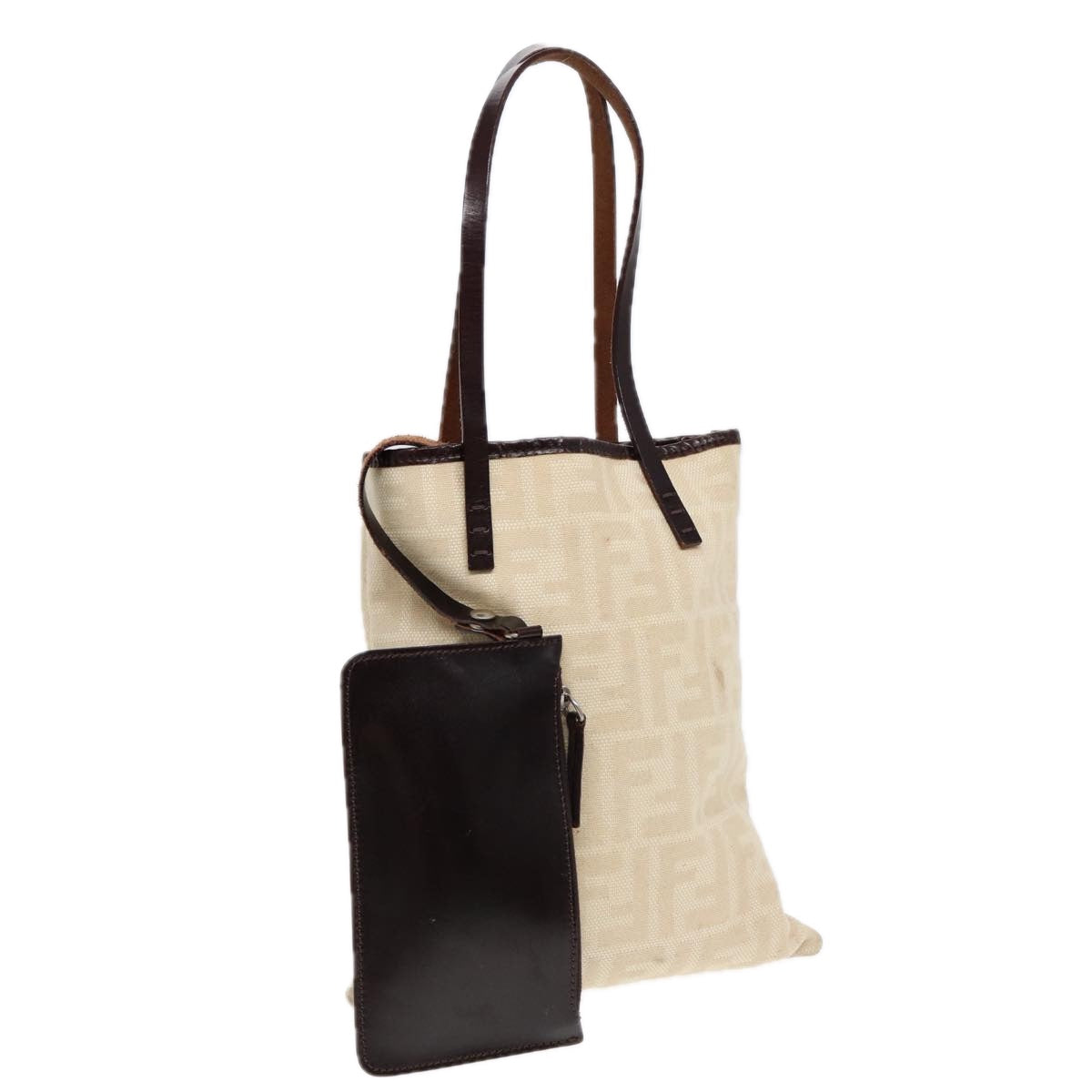 FENDI Zucca Canvas Hand Bag Beige87916