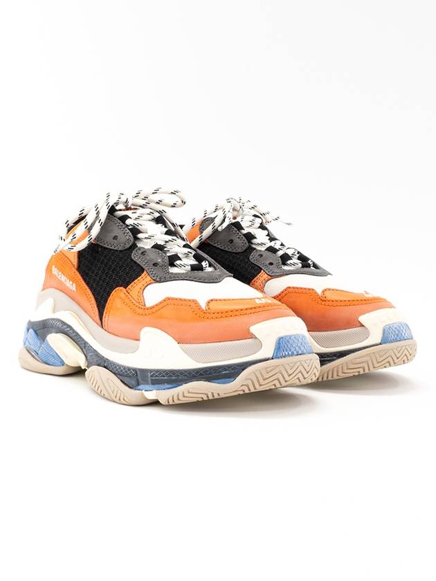 Balenciaga Triple S Low-Top Sneakers Blue Orange