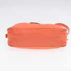FENDI Mamma Baguette Shoulder Bag Nylon Orange Silver88076