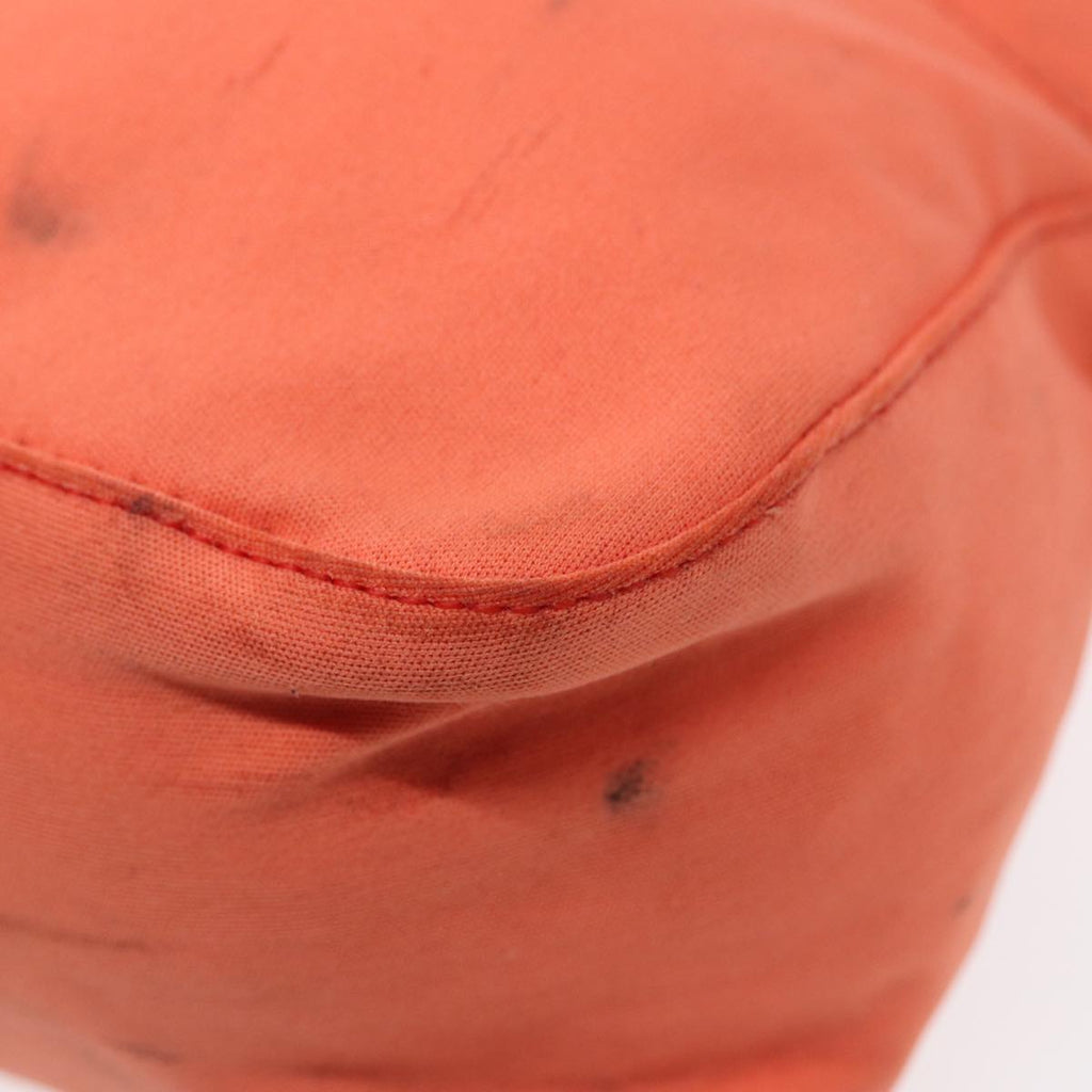 FENDI Mamma Baguette Shoulder Bag Nylon Orange Silver88076