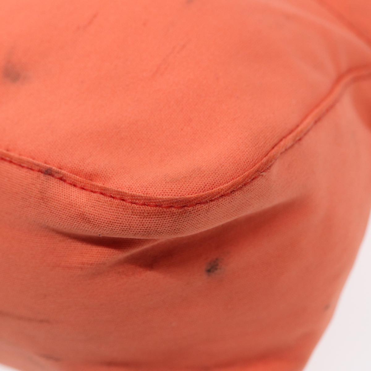 FENDI Mamma Baguette Shoulder Bag Nylon Orange Silver88076