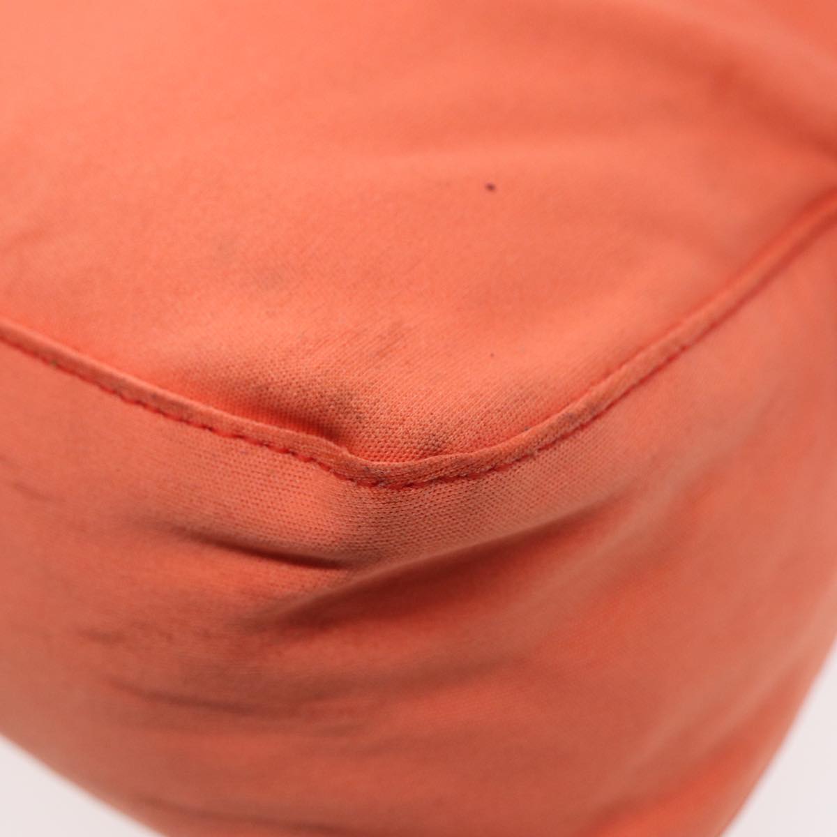 FENDI Mamma Baguette Shoulder Bag Nylon Orange Silver88076