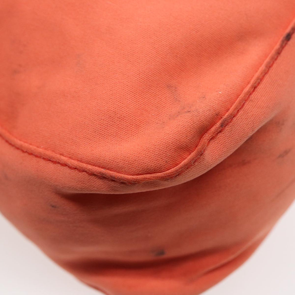 FENDI Mamma Baguette Shoulder Bag Nylon Orange Silver88076