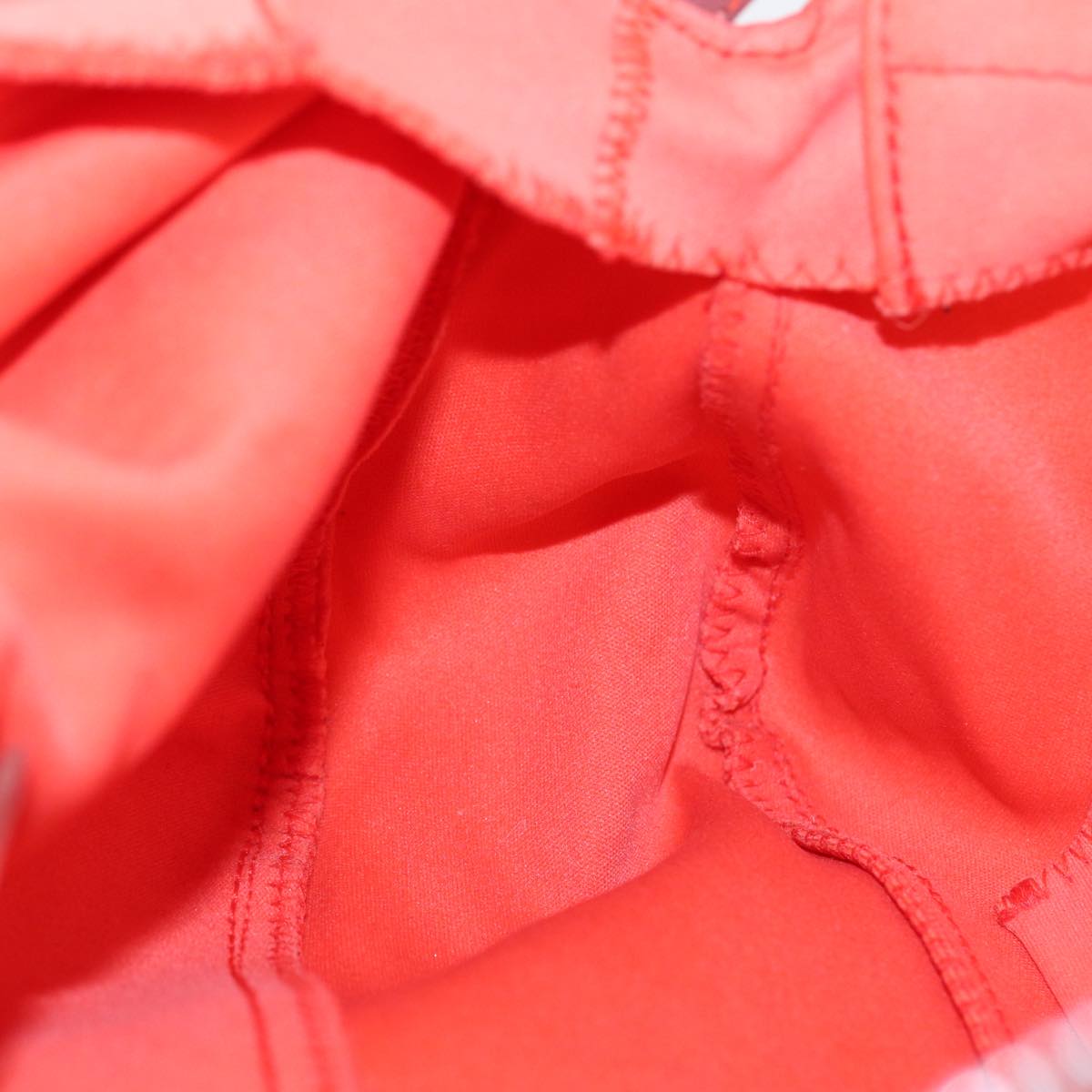 FENDI Mamma Baguette Shoulder Bag Nylon Orange Silver88076