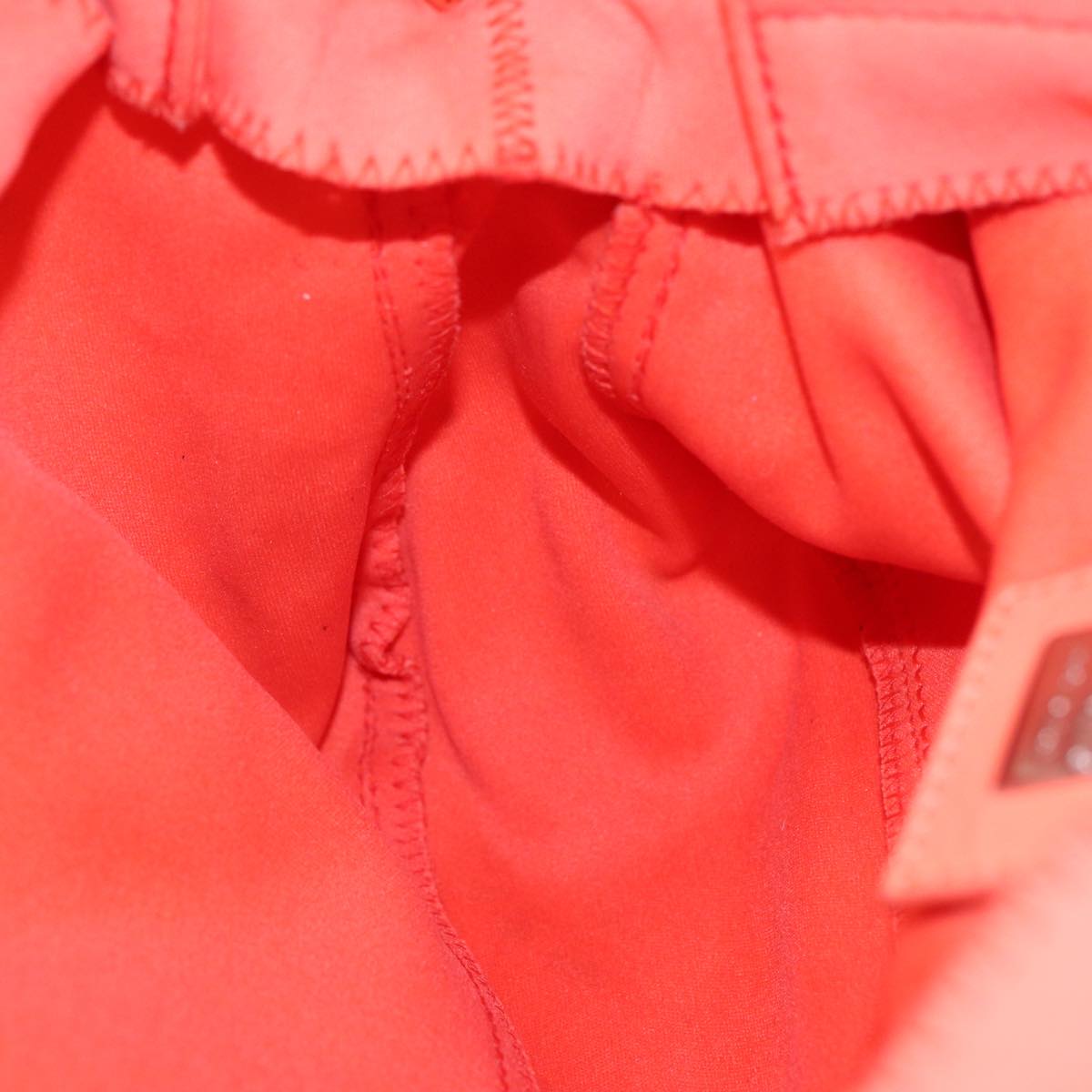 FENDI Mamma Baguette Shoulder Bag Nylon Orange Silver88076