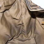 FENDI Zucca Canvas Hand Bag Brown Black gold88079