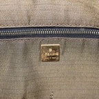 FENDI Zucca Canvas Hand Bag Brown Black gold88080