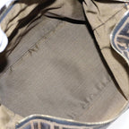 FENDI Zucca Canvas Hand Bag Brown Black gold88081