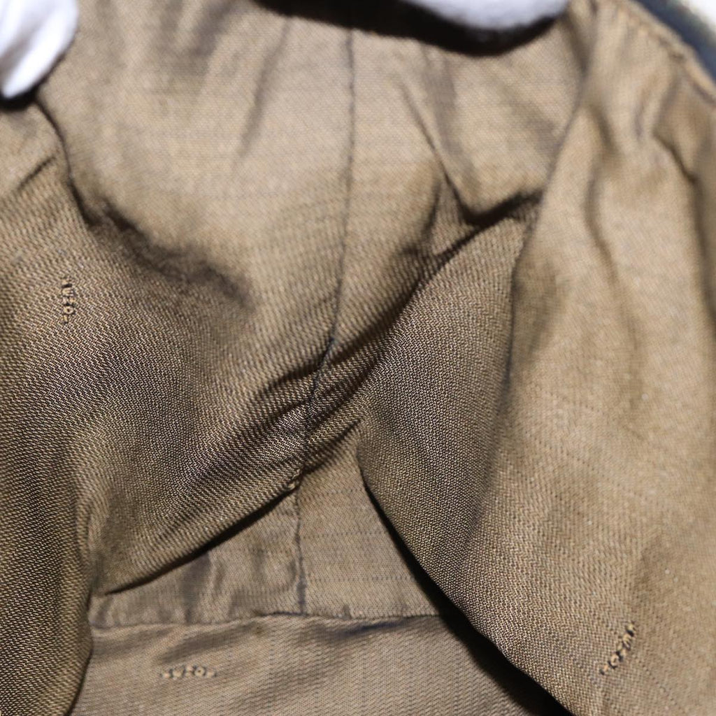 FENDI Zucca Canvas Hand Bag Brown Black gold88082