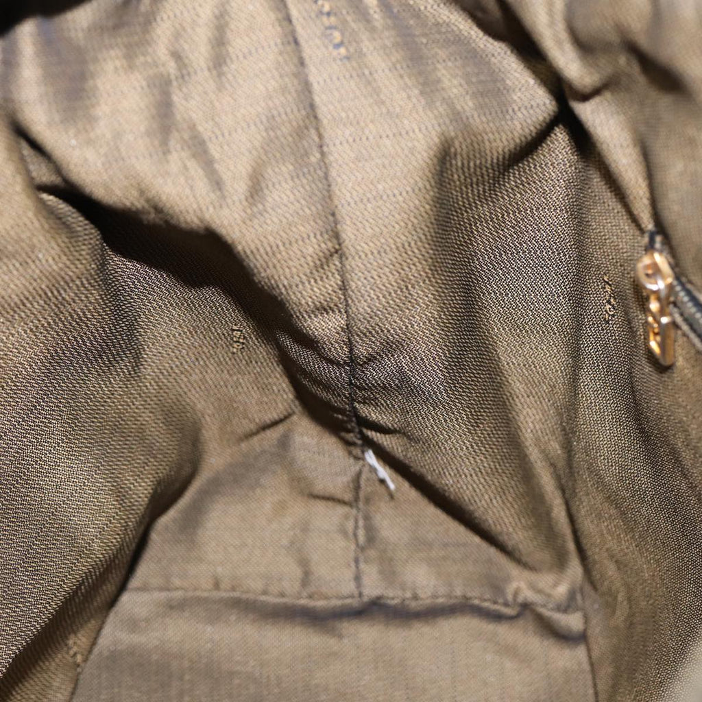 FENDI Zucca Canvas Hand Bag Brown Black gold88082