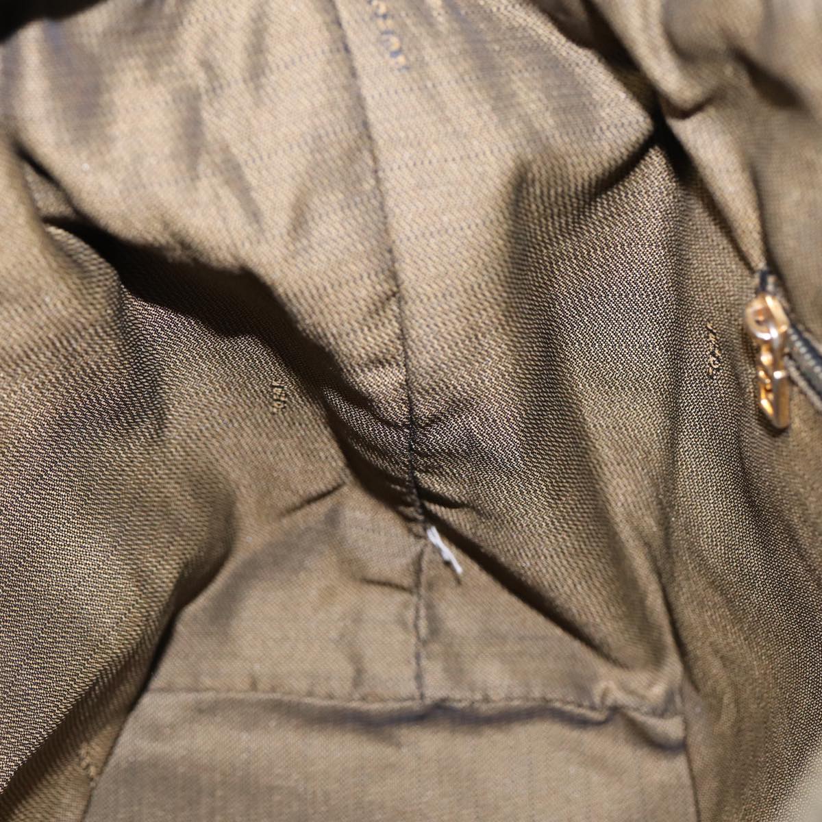 FENDI Zucca Canvas Hand Bag Brown Black gold88082