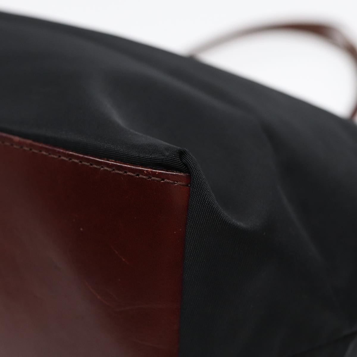 FENDI Tote Bag Nylon Black Silver88083