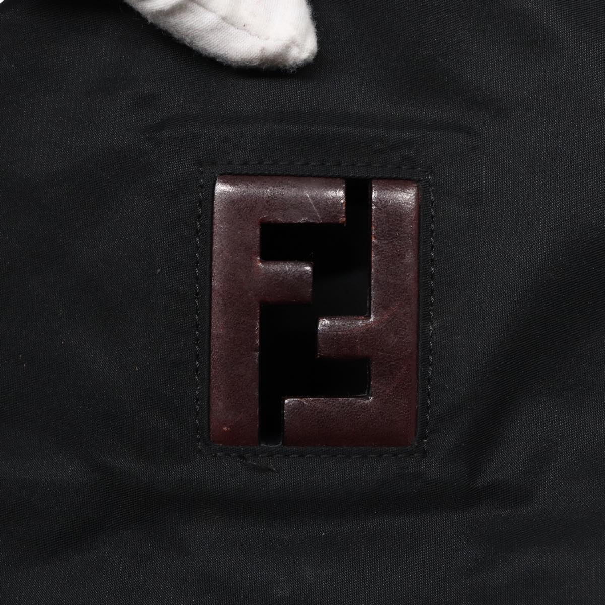 FENDI Tote Bag Nylon Black Silver88083