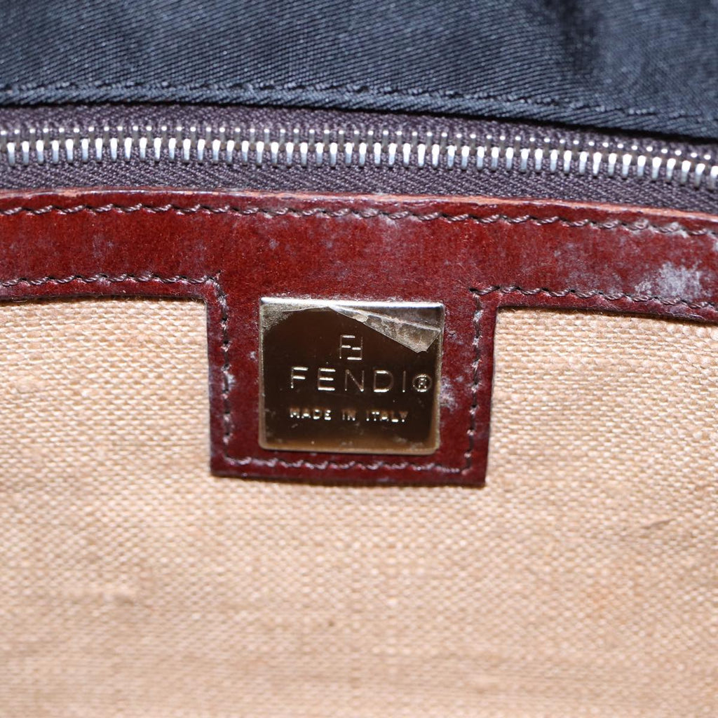 FENDI Tote Bag Nylon Black Silver88083
