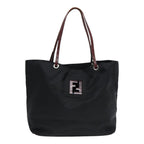 FENDI Tote Bag Nylon Black Silver88083