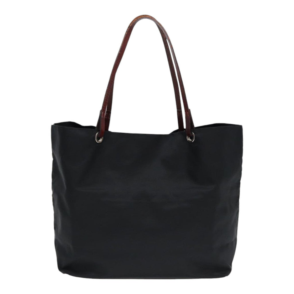 FENDI Tote Bag Nylon Black Silver88083