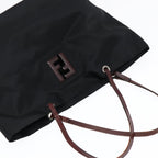 FENDI Tote Bag Nylon Black Silver88083