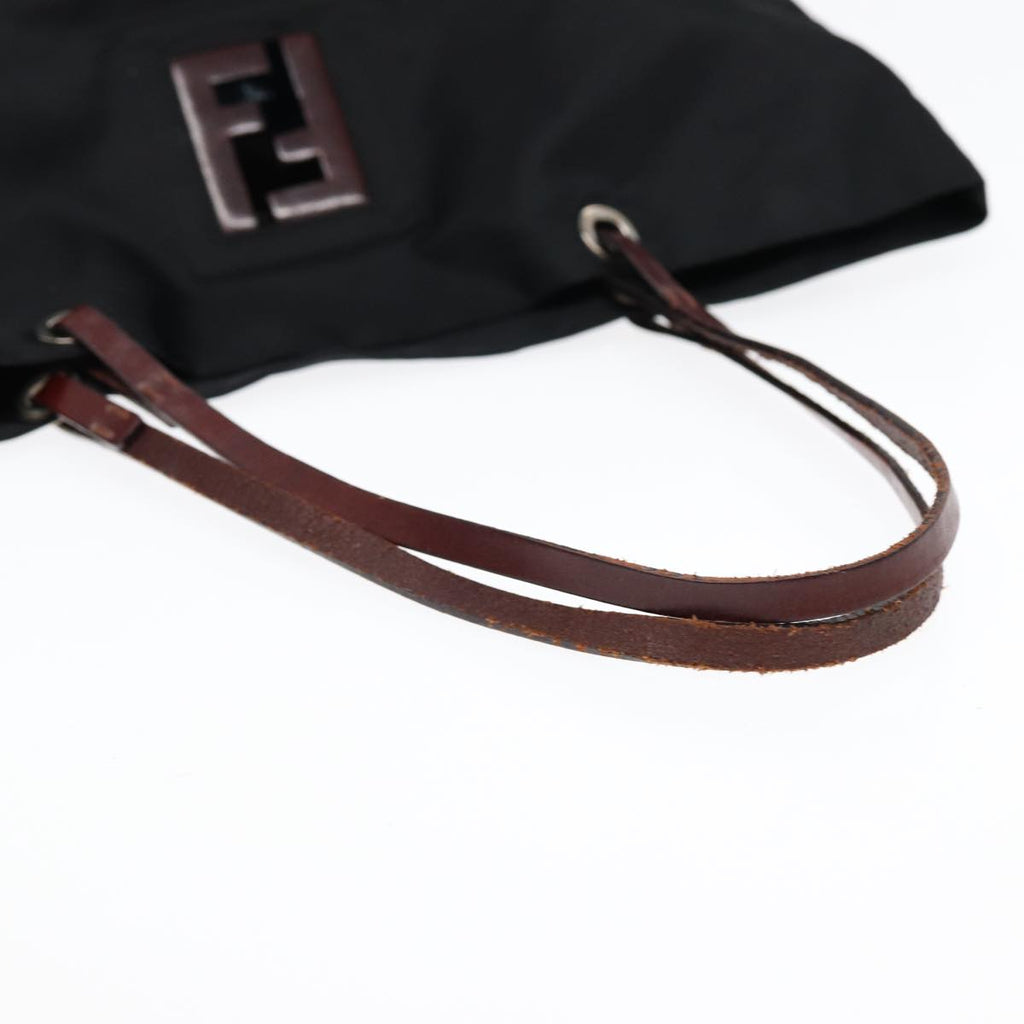 FENDI Tote Bag Nylon Black Silver88083