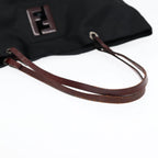 FENDI Tote Bag Nylon Black Silver88083
