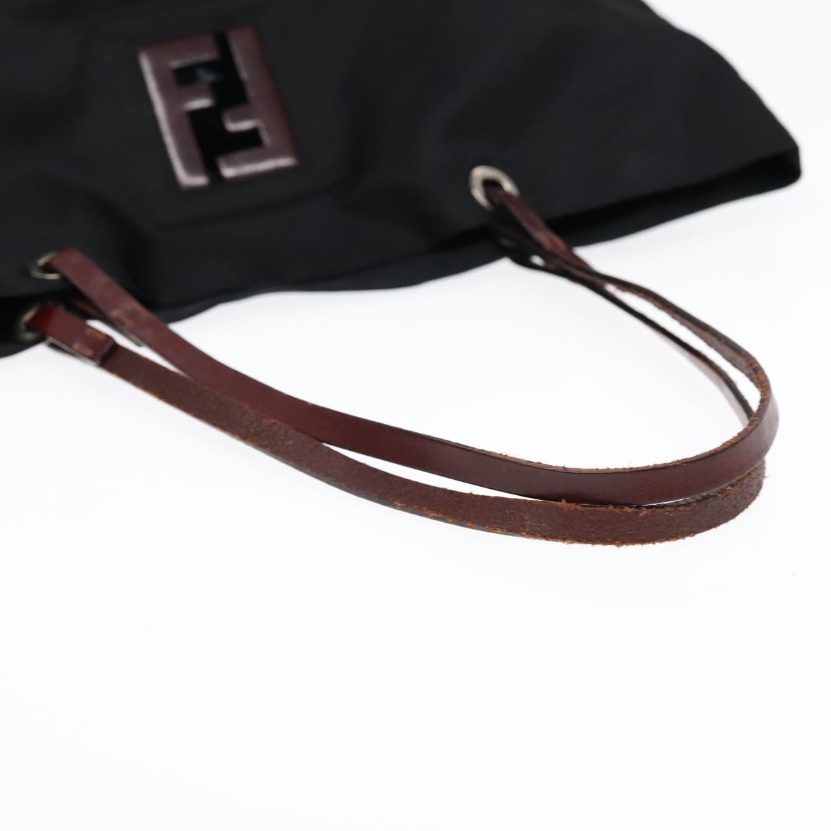FENDI Tote Bag Nylon Black Silver88083