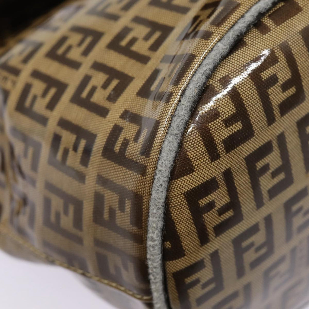 FENDI Zucchino Canvas Hand Bag Beige Gold88084