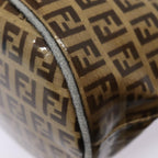 FENDI Zucchino Canvas Hand Bag Beige Gold88084