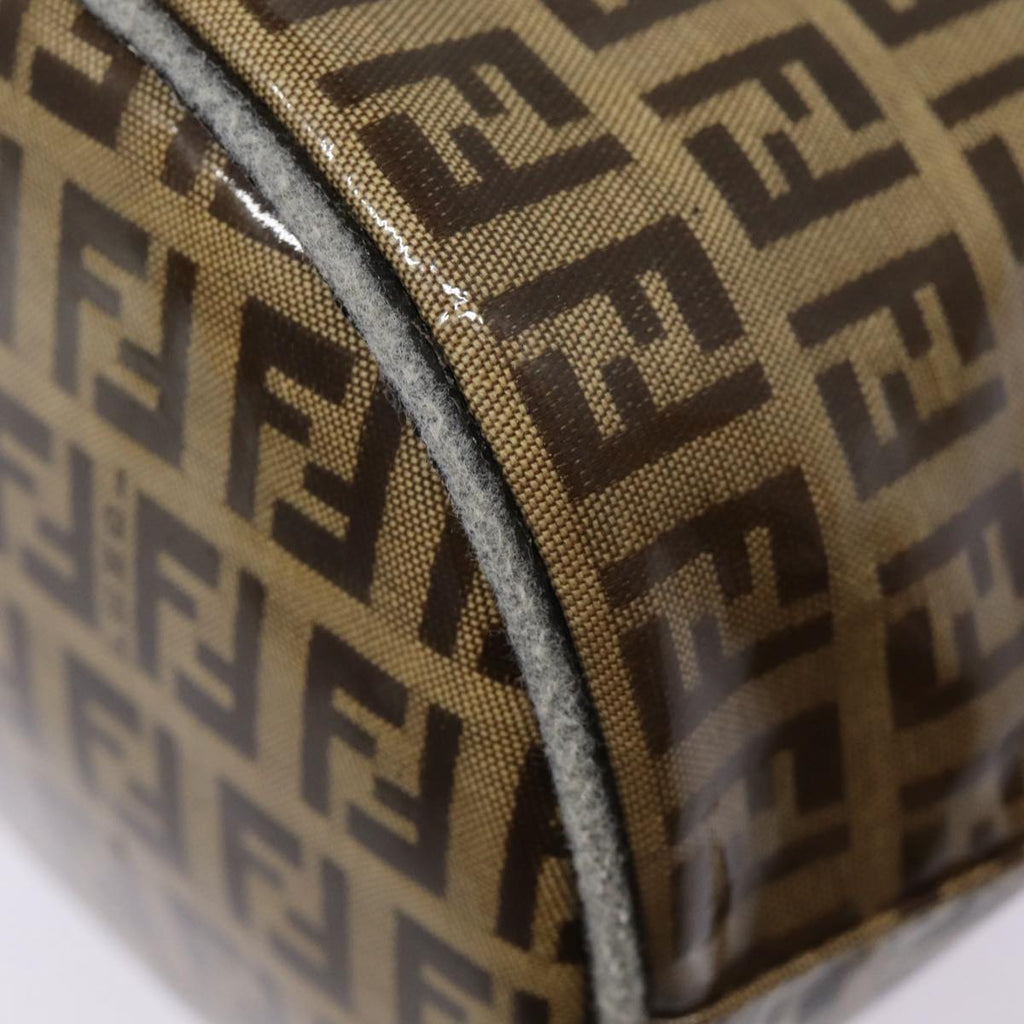 FENDI Zucchino Canvas Hand Bag Beige Gold88084