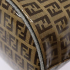 FENDI Zucchino Canvas Hand Bag Beige Gold88084