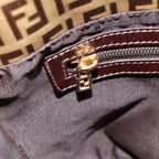 FENDI Zucchino Canvas Hand Bag Beige Gold88084