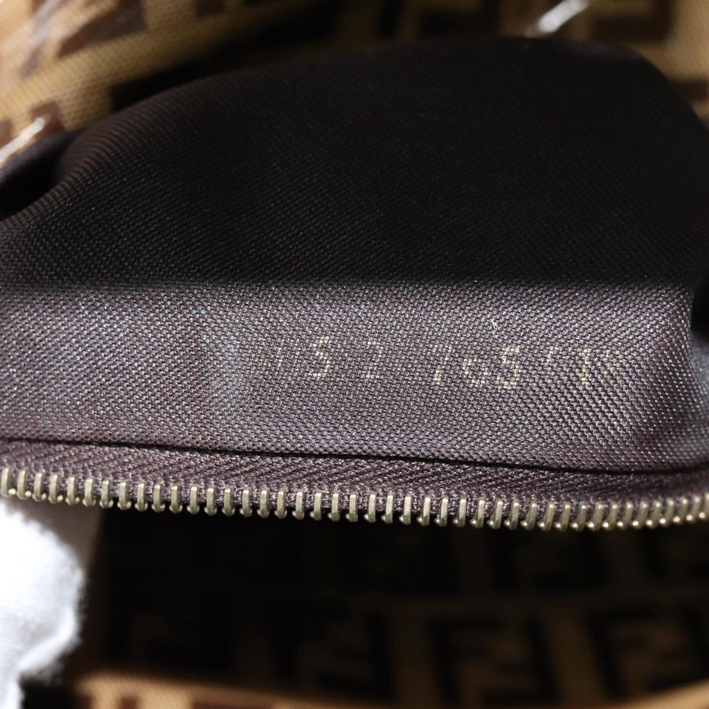 FENDI Zucchino Canvas Hand Bag Beige Gold88084