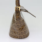 FENDI Zucchino Canvas Hand Bag Beige Gold88084