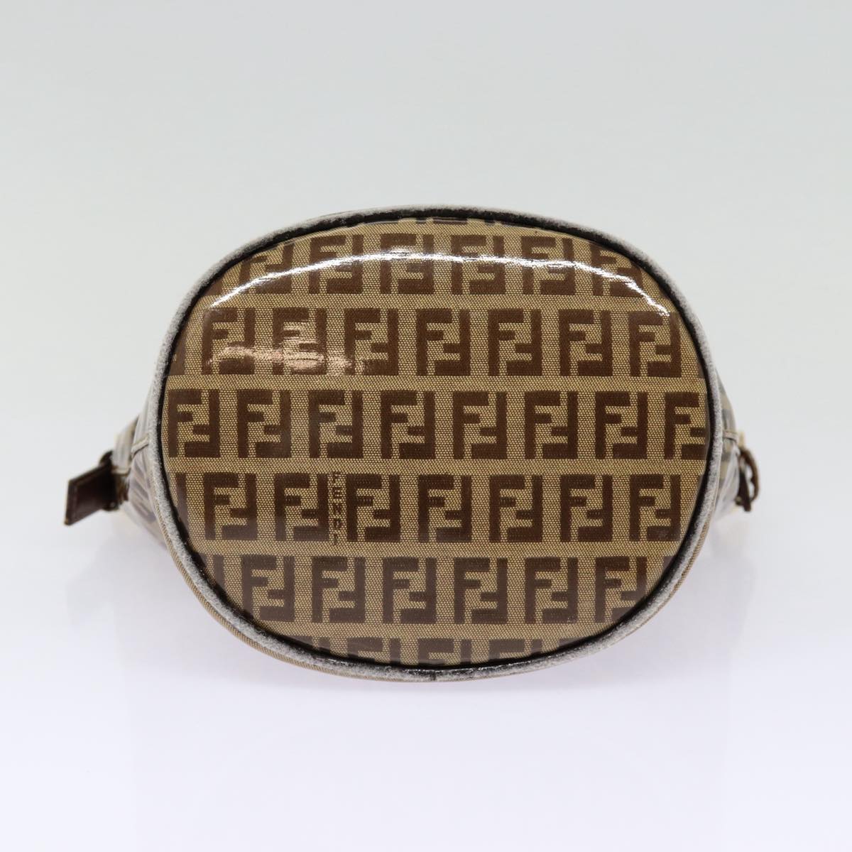 FENDI Zucchino Canvas Hand Bag Beige Gold88084